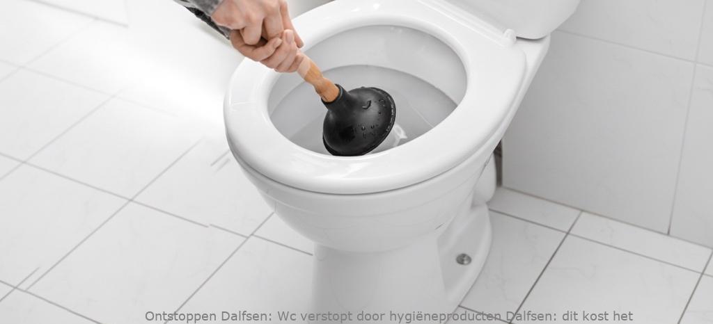 Wc verstopt door hygiëneproducten Dalfsen: dit kost het